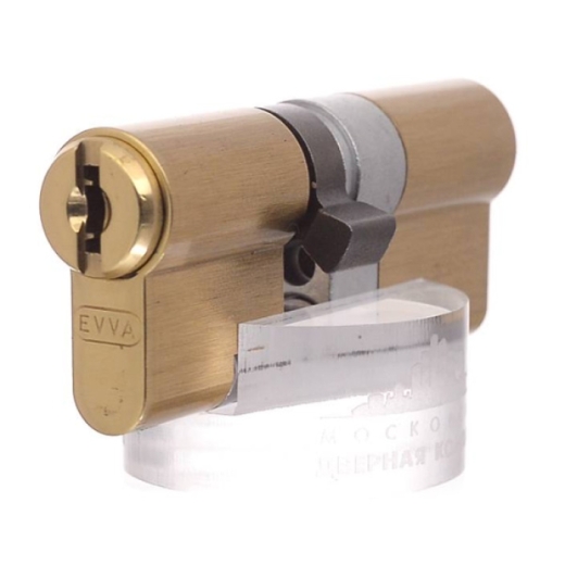 Цилиндр EVVA MCS L62 (ключ-ключ,флажок,золото) Купить Цилиндр EVVA MCS L62 (ключ-ключ,флажок,золото) в
