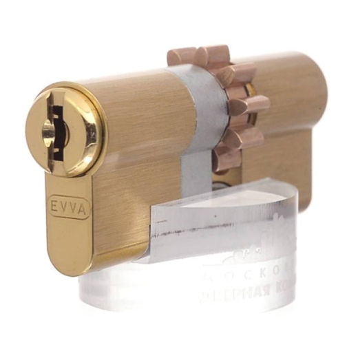 Купить Цилиндр EVVA MCS L62 (ключ-ключ,шестеренка,золото,функция BSZ) в 