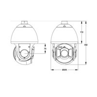 Поворотная IP-камера BSP 1080p-PTZ-43129PVA