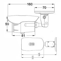 Уличная AHD видеокамера Proline AHD-M1020MF