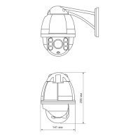 Поворотная мультиформатная видеокамера Praxis PS-7114MHD 10Z