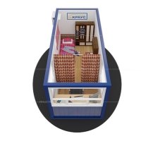 Пост охраны с ночёвкой из сэндвич панелей Краус 6.00х2.45м