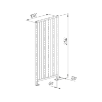 Praktika Ограждение полноростовое 1020 нерж.