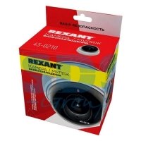 Купить Rexant муляж внутренней купольной камеры видеонаблюдения белого цвета с мигающим красным светодиодом в 