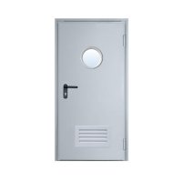Купить Противопожарная дверь ДПМО-01 (круглое остекление) с вентиляционной решеткой в 