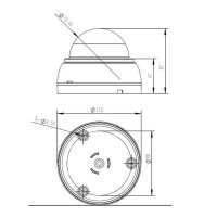 Купольная гибридная видеокамера CMD HD5-D2.8-12-IR