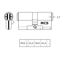 Цилиндр EVVA MCS L62 (ключ-ключ,шестеренка,золото,функция BSZ)