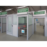 Кабина паспортного контроля с каркасом из алюминиевого профиля Кабина паспортного контроля с каркасом из алюминиевого профиля