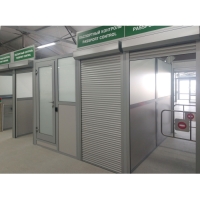Кабина паспортного контроля с каркасом из алюминиевого профиля Кабина паспортного контроля с каркасом из алюминиевого профиля