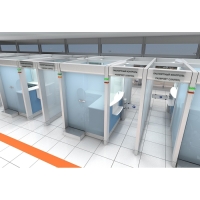 Кабины паспортного контроля с облицовкой композитными материалами Кабины паспортного контроля с облицовкой композитными материалами