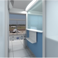 Кабины паспортного контроля с облицовкой композитными материалами Кабины паспортного контроля с облицовкой композитными материалами