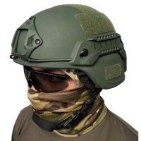 Пуленепробиваемый композитный шлем спецоперации ACH MICH NIJ IIIA Ops-Core (олива)